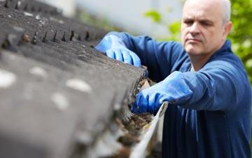 cleaning and inspecting Dolwyddelan roofs